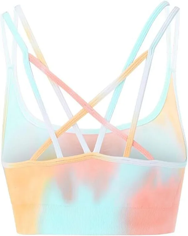 Multicolor_Nylon,_Polyester,_Cotton_Wirefree_Crossback_Full_Coverage_Sports_Bra_For_Women