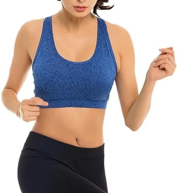 Blue_Nylon_Wirefree_Racer_Back_Medium_Coverage_Sports_Bra_For_Women