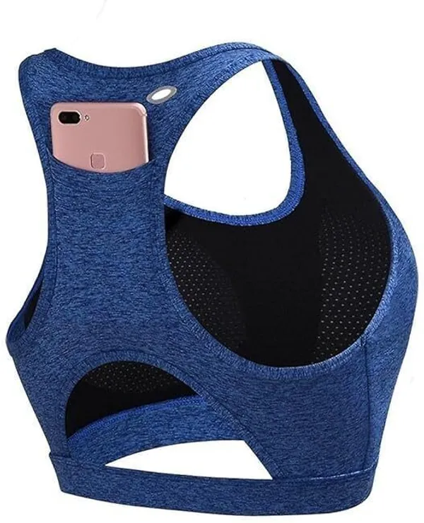 Blue_Nylon_Wirefree_Racer_Back_Medium_Coverage_Sports_Bra_For_Women