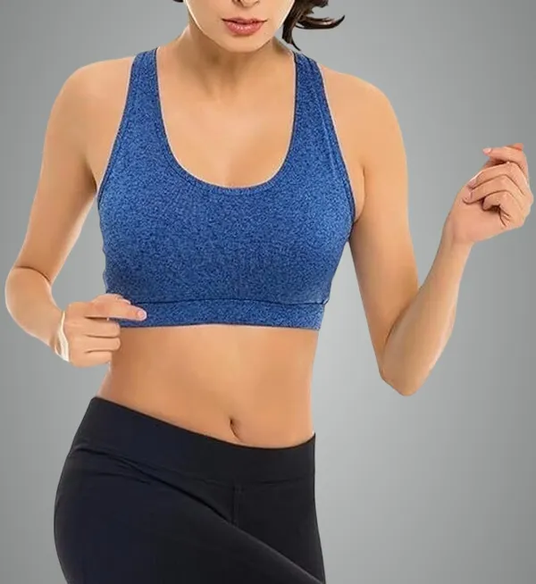 Blue_Nylon_Wirefree_Racer_Back_Medium_Coverage_Sports_Bra_For_Women