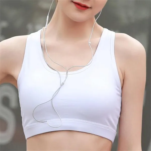 White_Nylon_Wirefree_Racer_Back_Medium_Coverage_Sports_Bra_For_Women