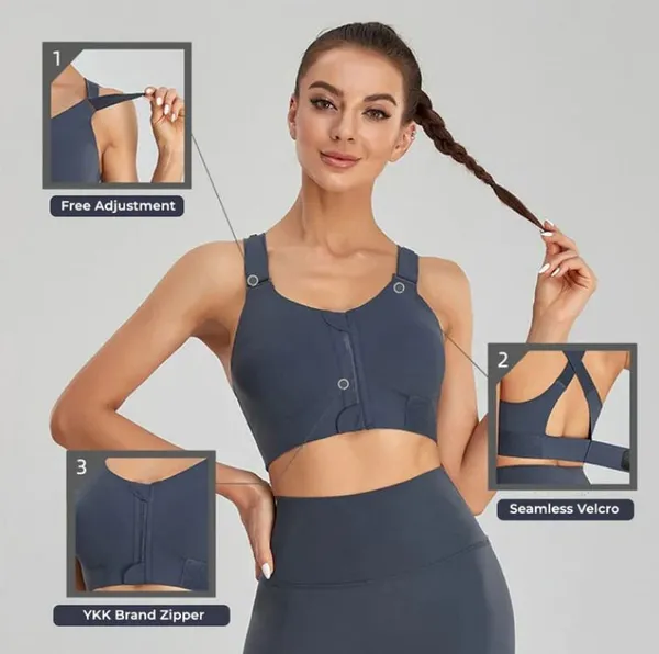 Dark_Blue_Nylon_Wirefree_Crossback_Full_Coverage_Sports_Bra_For_Women