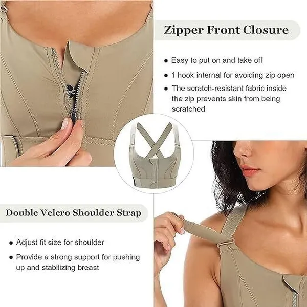Dark_Blue_Nylon_Wirefree_Crossback_Full_Coverage_Sports_Bra_For_Women