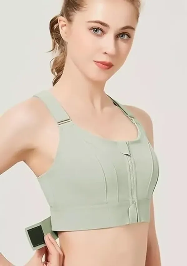 Light_Green_Nylon_Wirefree_Crossback_Full_Coverage_Sports_Bra_For_Women