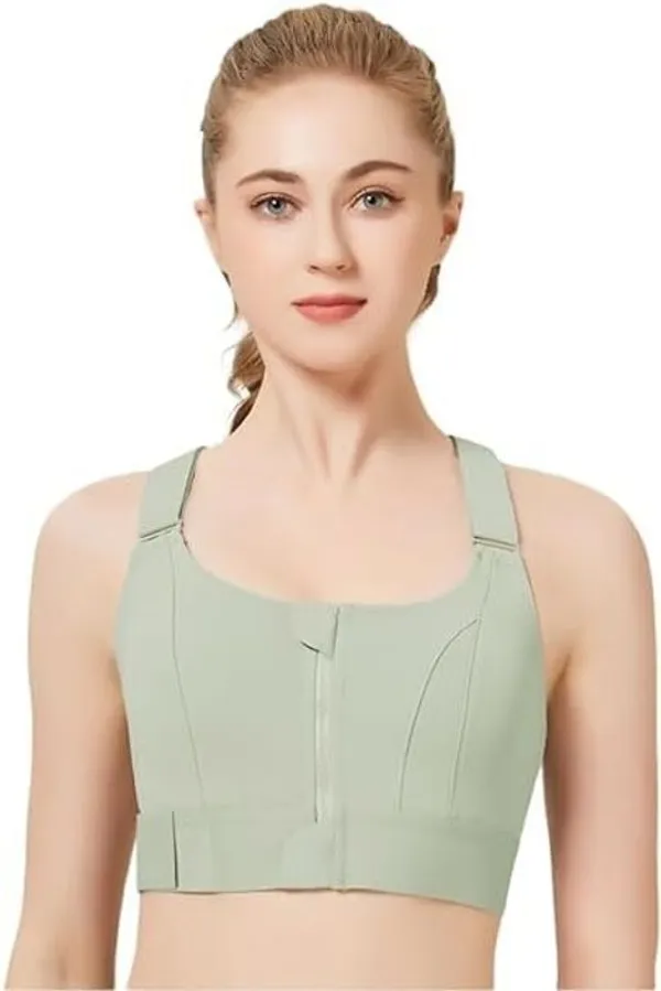 Light_Green_Nylon_Wirefree_Crossback_Full_Coverage_Sports_Bra_For_Women