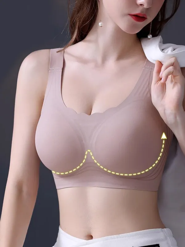 Sensual_Lady_Plus_Size_Wirefree_Bra_High_Support_Full_Coverage_4_Hooks_Seamless_Minimizer_Bra_Women_Bralette_Lightly_Padded_Bra_(Purple)