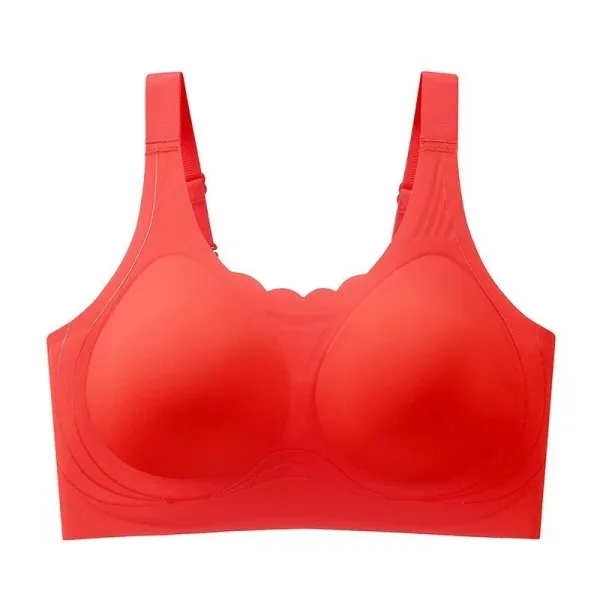 Sensual_Lady_Plus_Size_Wirefree_Bra_High_Support_Full_Coverage_4_Hooks_Seamless_Minimizer_Bra_Women_Bralette_Lightly_Padded_Bra_(Red)