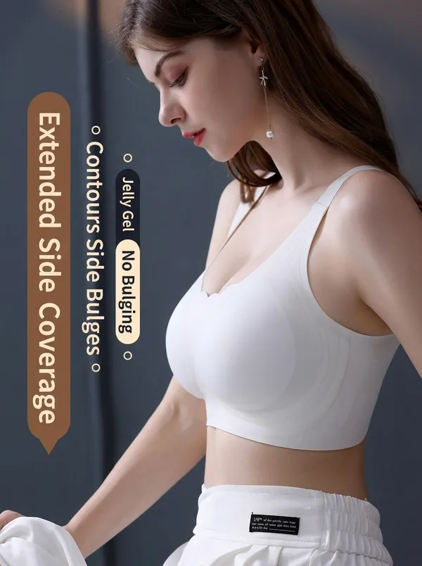 Sensual_Lady_Plus_Size_Wirefree_Bra_High_Support_Full_Coverage_4_Hooks_Seamless_Minimizer_Bra_Women_Bralette_Lightly_Padded_Bra_(White)