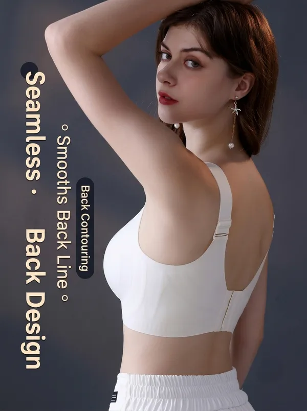 Sensual_Lady_Plus_Size_Wirefree_Bra_High_Support_Full_Coverage_4_Hooks_Seamless_Minimizer_Bra_Women_Bralette_Lightly_Padded_Bra_(White)