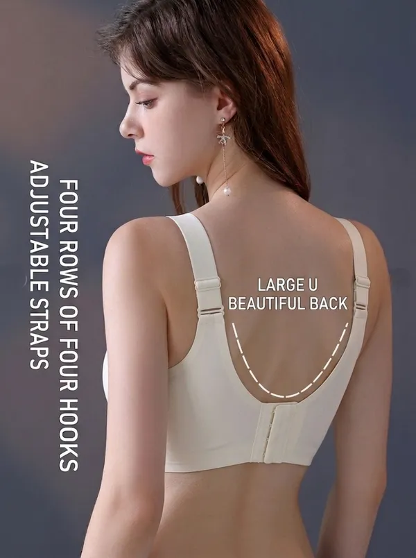Sensual_Lady_Plus_Size_Wirefree_Bra_High_Support_Full_Coverage_4_Hooks_Seamless_Minimizer_Bra_Women_Bralette_Lightly_Padded_Bra_(White)