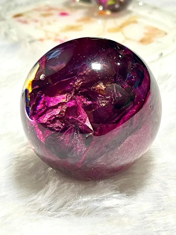 Pink_Resin_Rose_Paperweight_Sphere