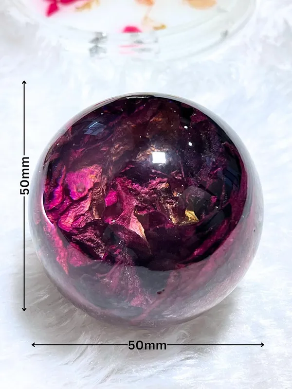 Pink_Resin_Rose_Paperweight_Sphere