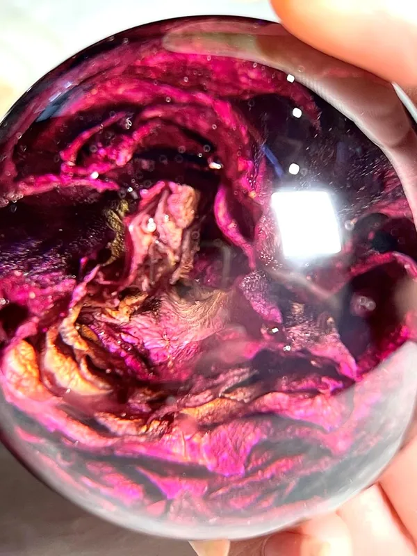 Pink_Resin_Rose_Paperweight_Sphere