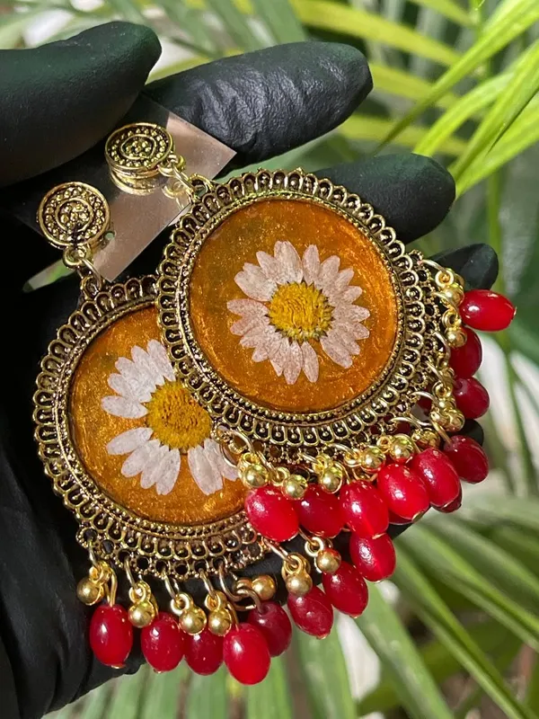 Red_Handmade_Resin_Jhumka_Earrings