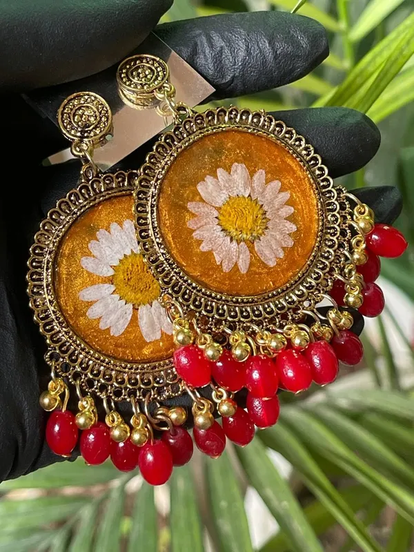 Red_Handmade_Resin_Jhumka_Earrings