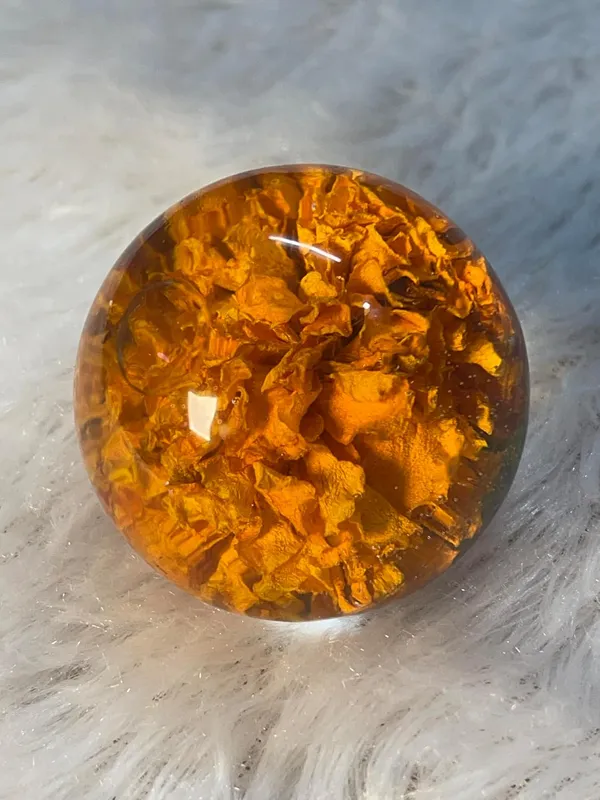 Orange_Resin_Rose_Paperweight_Sphere