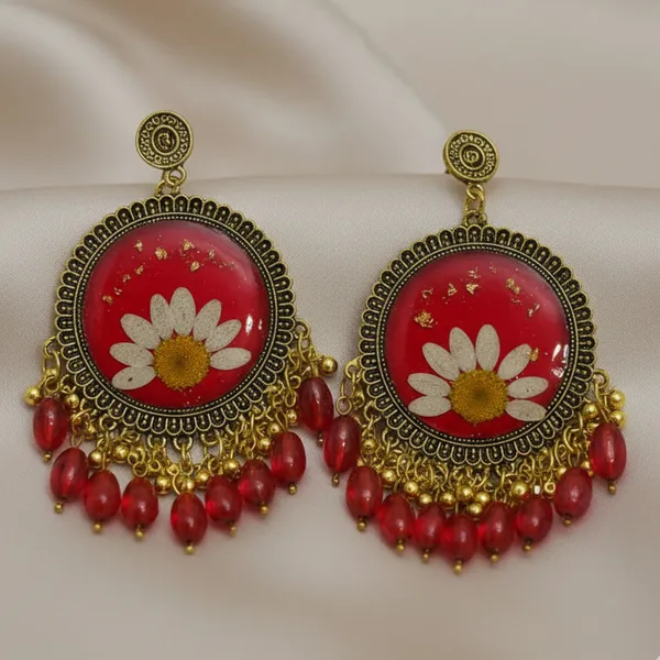 Red_Gold_Daisy_Earring