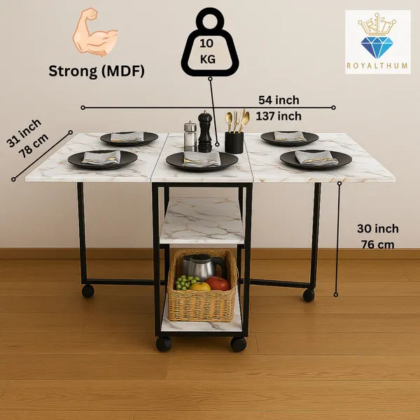 Dining_Folding_Table_(6_Seater)_Marble_Gold