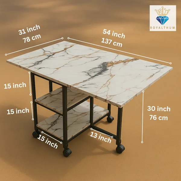 Dining_Folding_Table_(6_Seater)_Marble_Gold