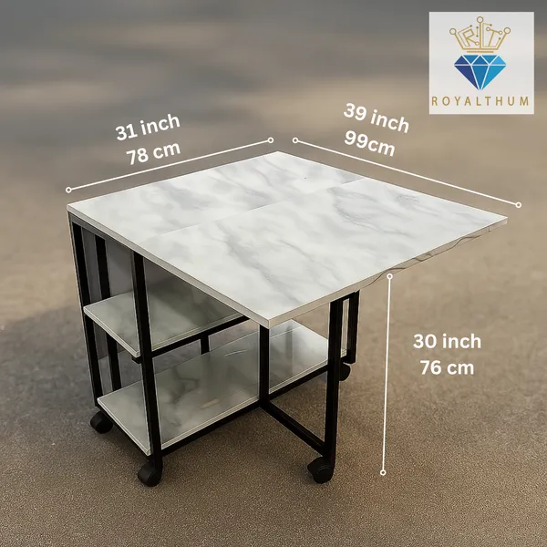 Dining_Folding_Table_(6_Seater)_Marble_White