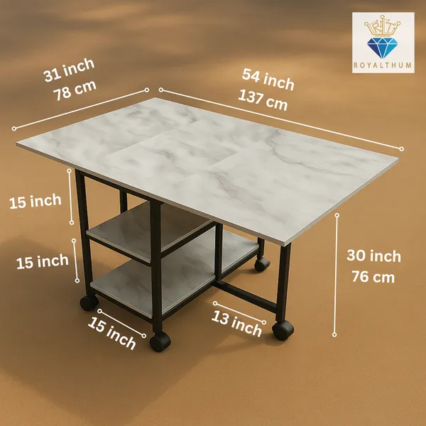 Dining_Folding_Table_(6_Seater)_Marble_White