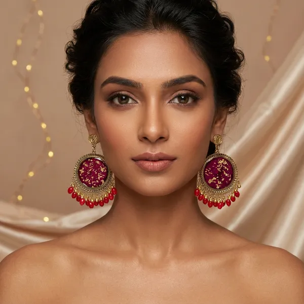 Red_Handmade_Resin_Jhumka_Drops_Earring