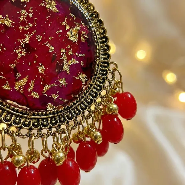 Red_Handmade_Resin_Jhumka_Drops_Earring