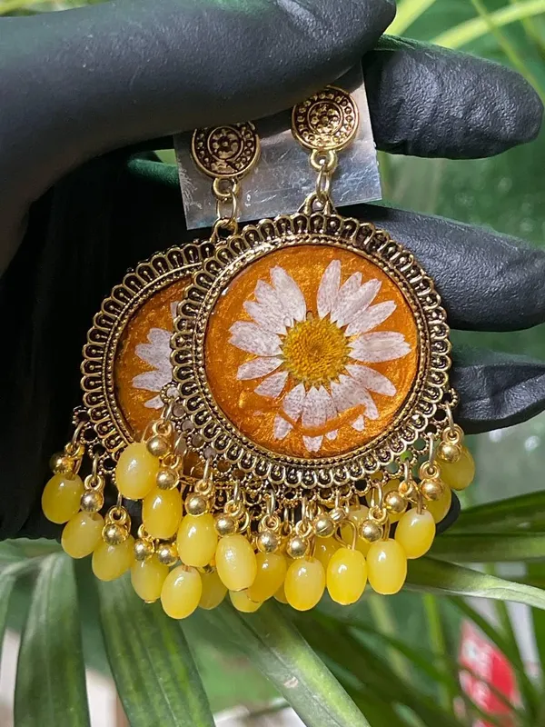 Yellow_Resin_Floral_Jhumka_Drops_Earring