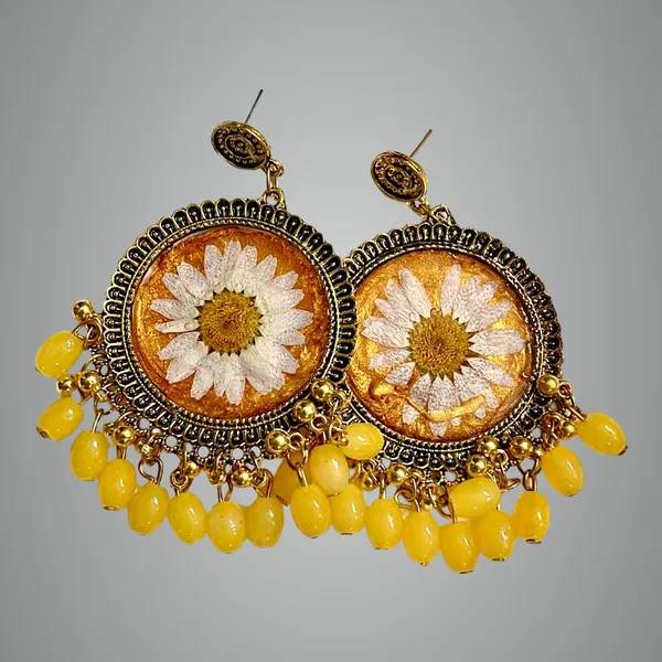 Yellow_Resin_Floral_Jhumka_Drops_Earring