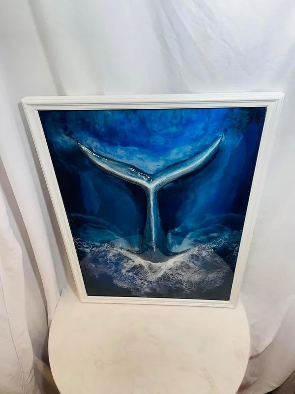 Blue_Resin_3D_Whale_Ocean_Wall_Art_For_Living_Room/Office/Bedroom
