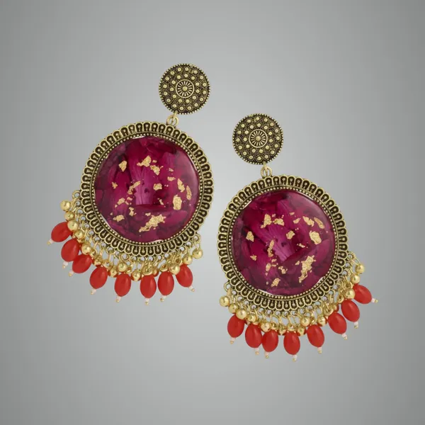 Red_Handmade_Resin_Rose_Petal_Jhumka_Earrings_For_Women_&_Girls