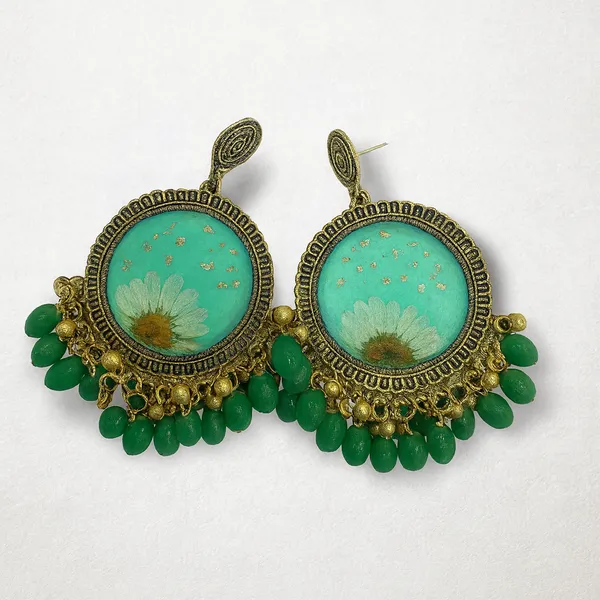Green_Daisy_Earring