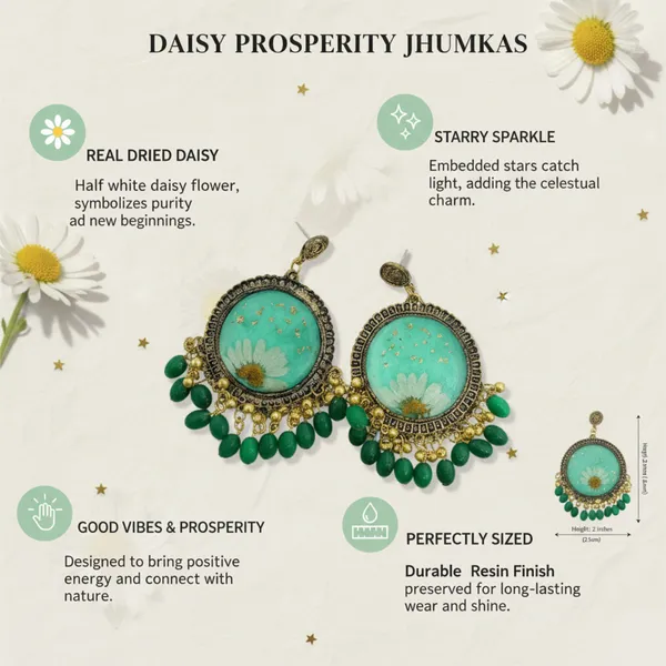 Green_Daisy_Earring