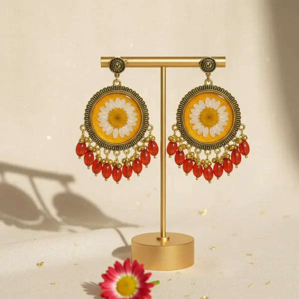 Red_Yellow_Daisy_Earring