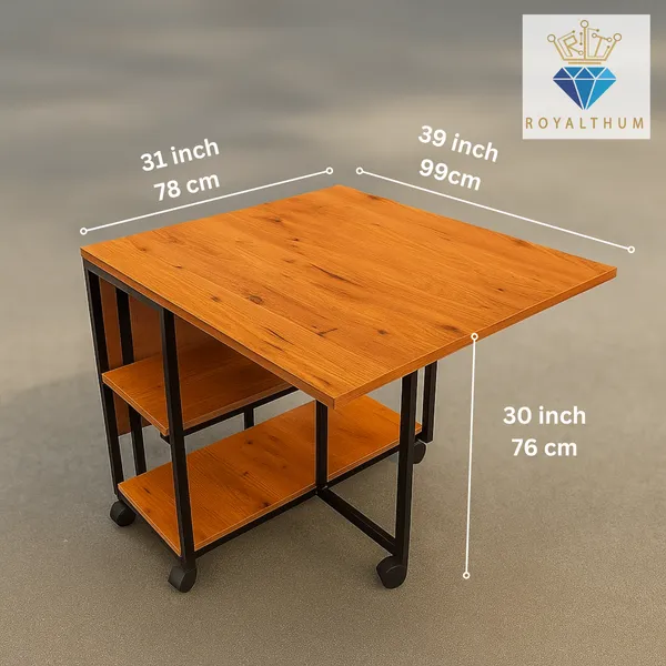 Dining_Folding_Table_(6_Seater)_Meak_Wood_fininsharble_GoldT