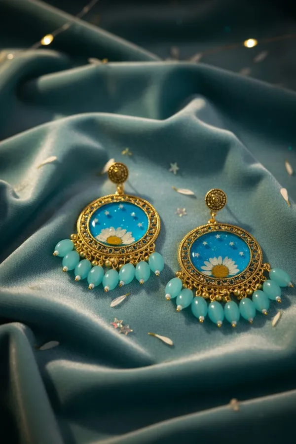 Translucent_green_daisy_earring