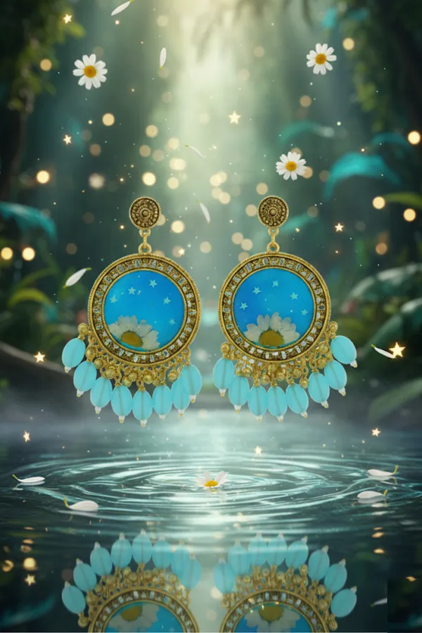 Translucent_green_daisy_earring