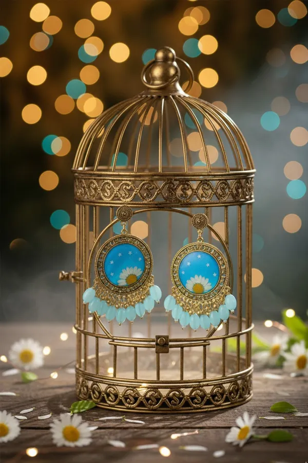 Translucent_green_daisy_earring