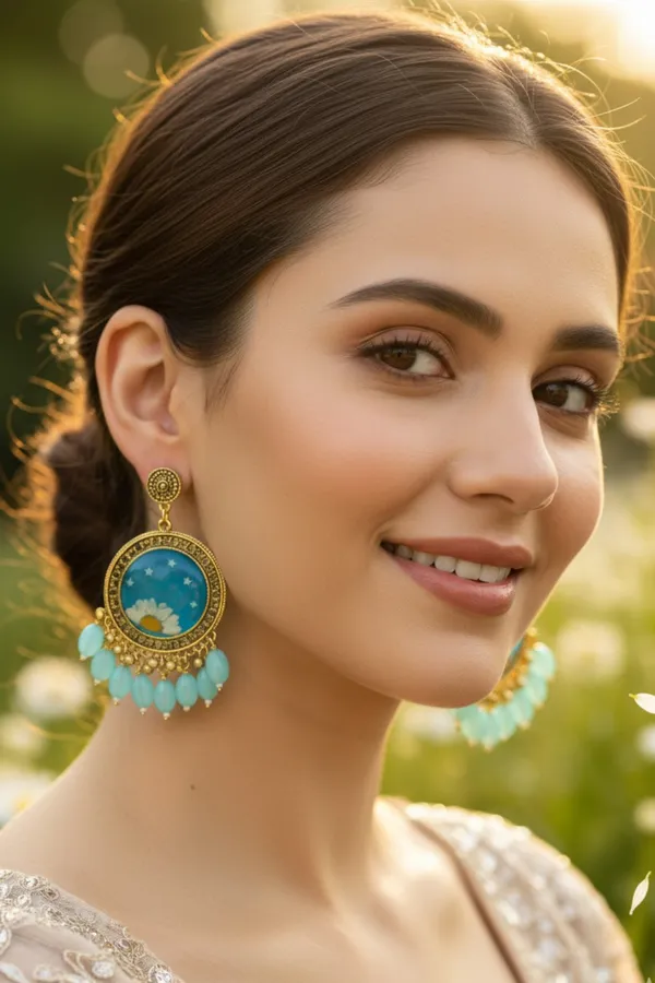 Translucent_green_daisy_earring