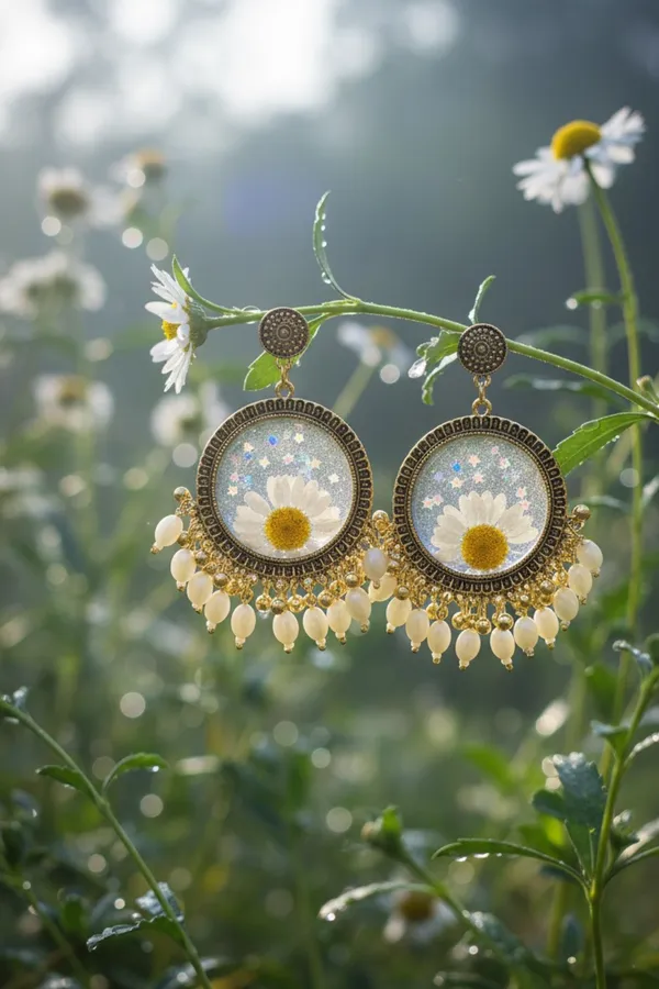 Pearl_White_Daisy_Earring