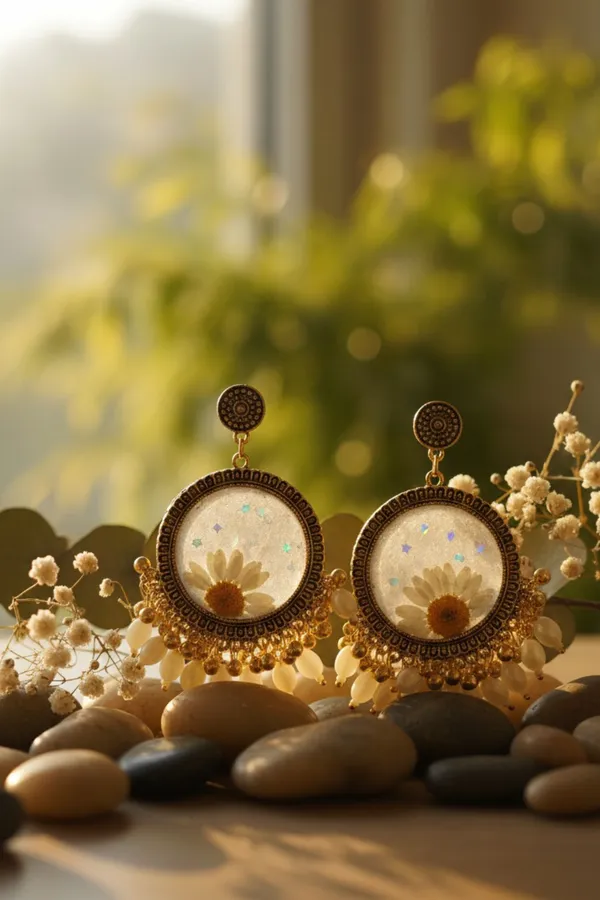 Pearl_White_Daisy_Earring