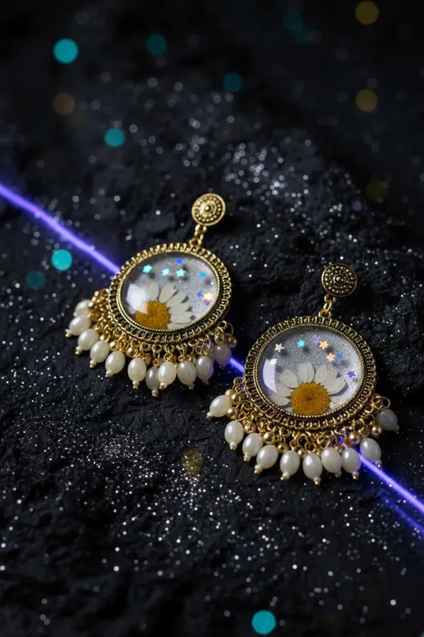 Pearl_White_Daisy_Earring