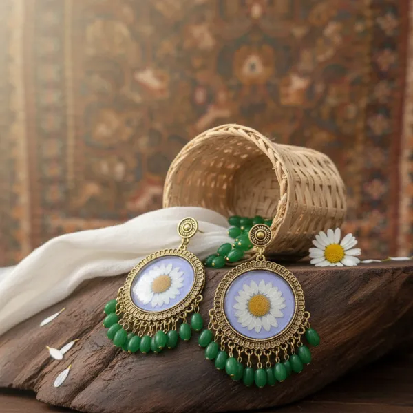 Green_Gold_Daisy_Earring