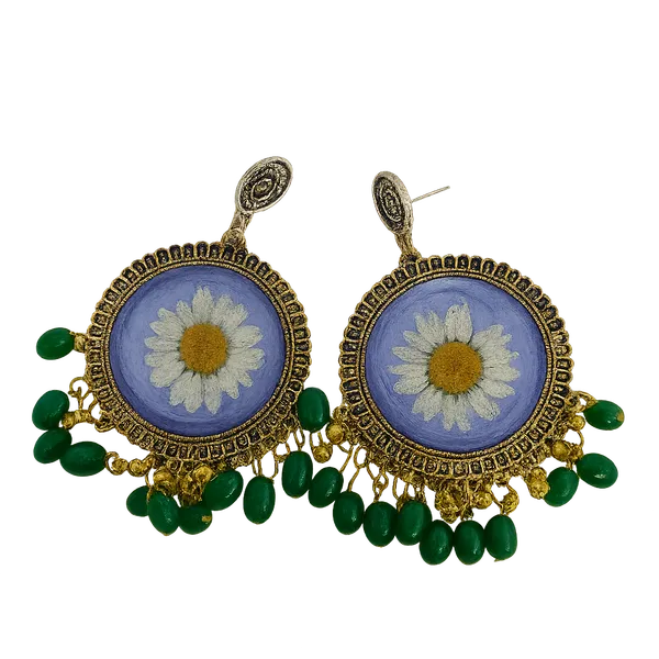 Green_Gold_Daisy_Earring