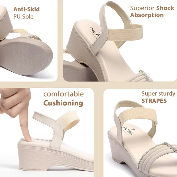 PICSON_Women_Comfortable_Wedge_Sandal_|_Premium_Quality_Heel_with_Extra_Soft_Insole