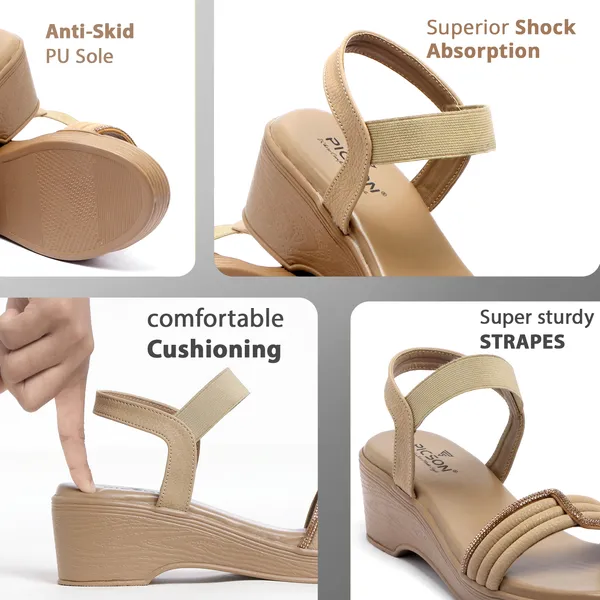 PICSON_Women_Comfortable_Wedge_Sandal_|_Premium_Quality_Heel_with_Extra_Soft_Insole