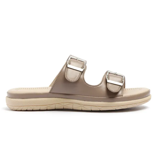 PICSON_Women_Stylish_Double_Buckle_Slides_|_Premium_Look_&_Extra_Soft_Cushion_Flats_Sandal