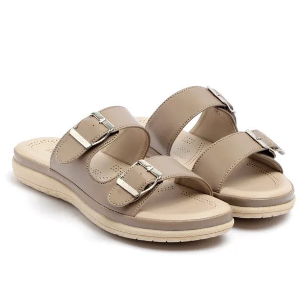 PICSON_Women_Stylish_Double_Buckle_Slides_|_Premium_Look_&_Extra_Soft_Cushion_Flats_Sandal
