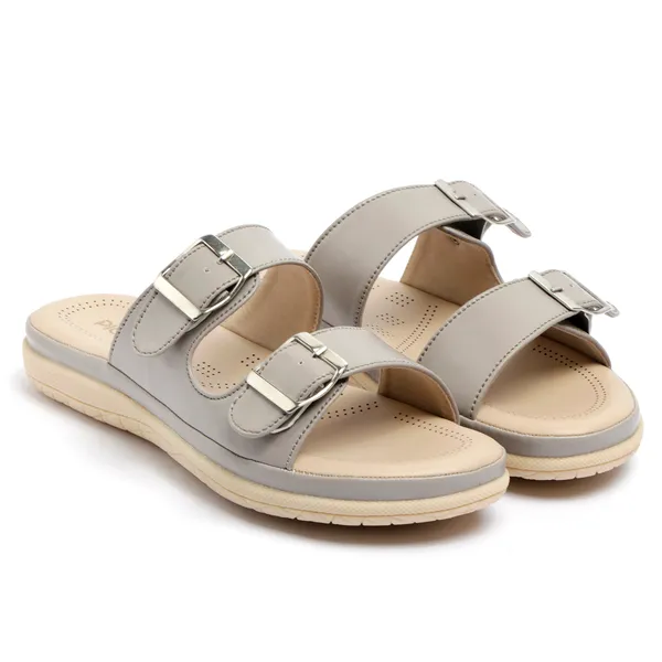 PICSON_Women_Stylish_Double_Buckle_Slides_|_Premium_Look_&_Extra_Soft_Cushion_Flats_Sandal