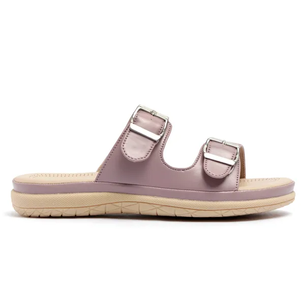 PICSON_Women_Stylish_Double_Buckle_Slides_|_Premium_Look_&_Extra_Soft_Cushion_Flats_Sandal